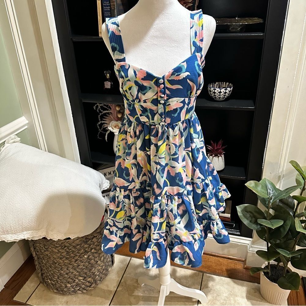No Pise La Grama Tropical Mini Dress Size 4 View 3